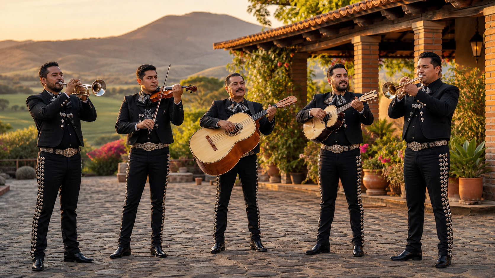 Mariachi en una celebración al aire libre en El Salto Jalisco